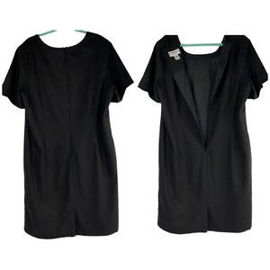 Vintage Carol Horn Workshop Linen/Cotton Blend Black dress size 20W